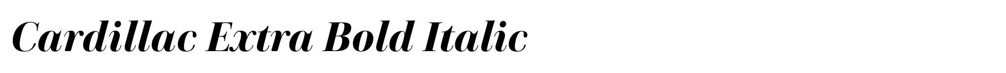 Cardillac Extra Bold Italic image